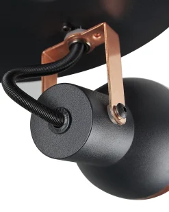 Beliani Kattovalaisin 3 Polttimoa Rauta Pyorea Musta/Kupari Baro Cheap