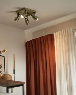 Beliani Kattovalaisin 4 Polttimoa Rauta Messinki Bonte Discount