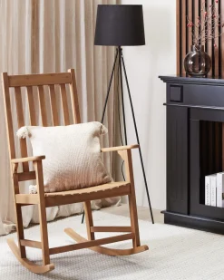 Beliani Keinutuoli Akaasia Vaalea Puu Bojano Best Sale