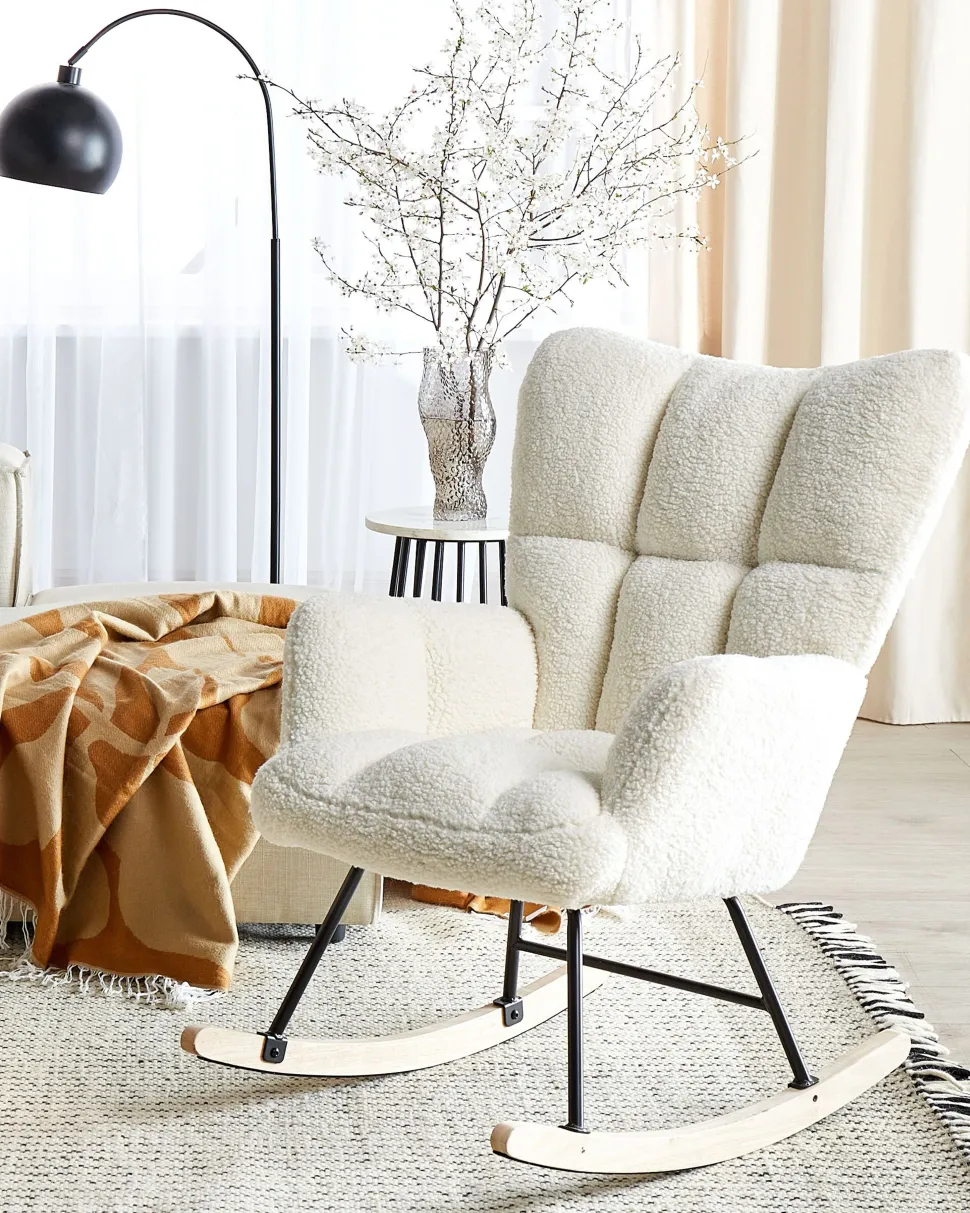 Beliani Keinutuoli Buklee Valkoinen Oulu Best