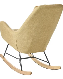 Beliani Keinutuoli Kangas Keltainen Arrie Discount