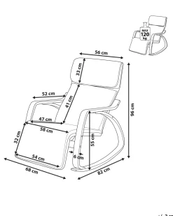 Beliani Keinutuoli Kangas Kermanvalkoinen Weston Best Sale