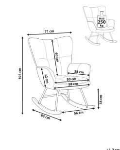 Beliani Keinutuoli Kangas Smaragdinvihrea Oulu Store