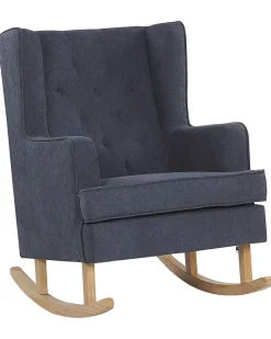 Beliani Keinutuoli Kangas Tummanharmaa Trondheim Ii Online