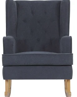 Beliani Keinutuoli Kangas Tummanharmaa Trondheim Ii Online