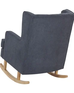 Beliani Keinutuoli Kangas Tummanharmaa Trondheim Ii Online