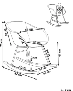 Beliani Keinutuoli Muovi Beige Harmony New