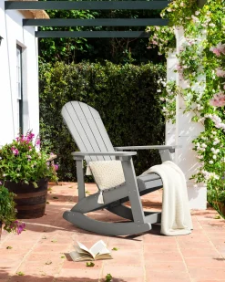 Beliani Keinutuoli Muovipuu Vaaleanharmaa Adirondack Best Sale