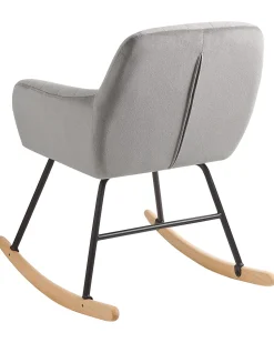 Beliani Keinutuoli Sametti Harmaa Liarum Outlet