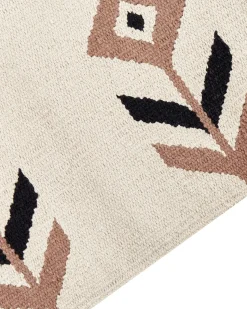 Beliani Kelim-Matto Puuvilla Beige/Musta 160 X 230 Cm Niavan Cheap