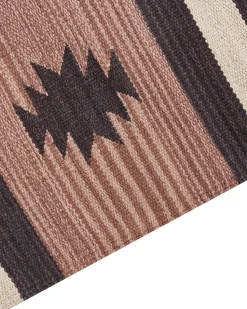 Beliani Kelim-Matto Puuvilla Beige/Ruskea 200 X 300 Cm Aragats Discount