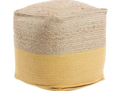 Beliani Keltainen Juuttirahi 44 X 44 Cm Kirama Discount