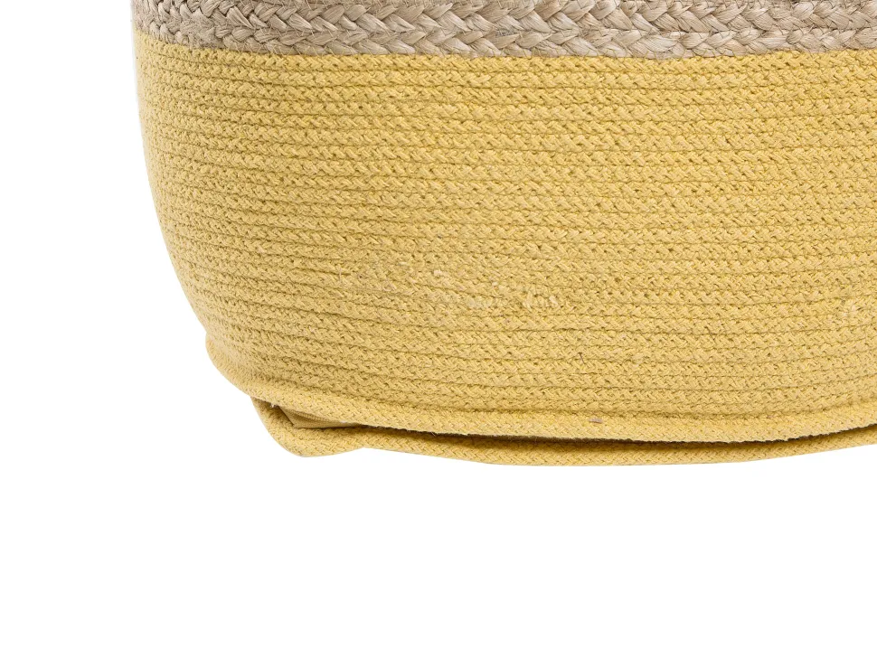 Beliani Keltainen Juuttirahi 44 X 44 Cm Kirama Discount