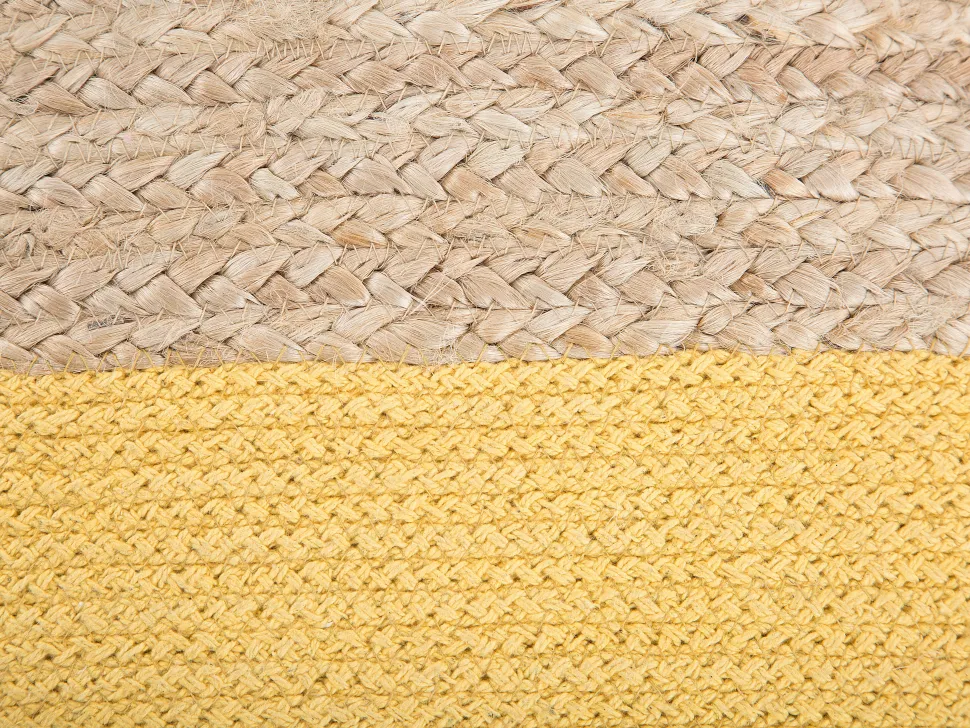 Beliani Keltainen Juuttirahi 44 X 44 Cm Kirama Discount