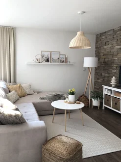 Beliani Keltainen Juuttirahi 44 X 44 Cm Kirama Discount