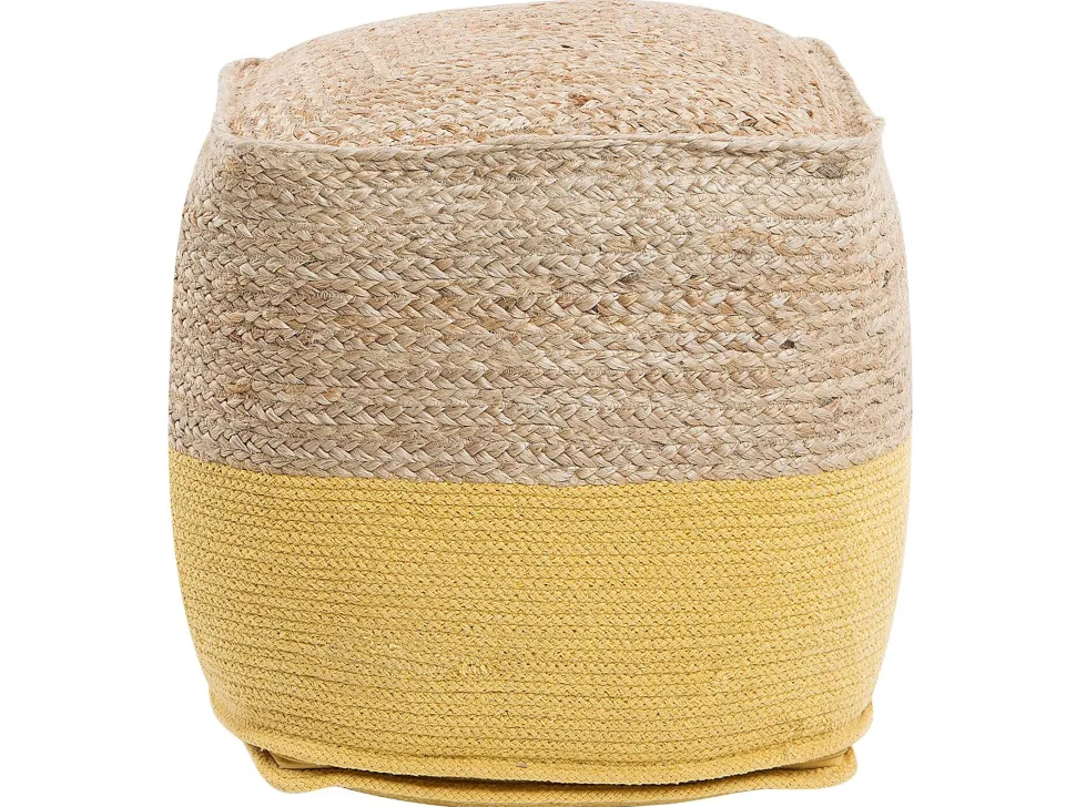 Beliani Keltainen Juuttirahi 44 X 44 Cm Kirama Discount