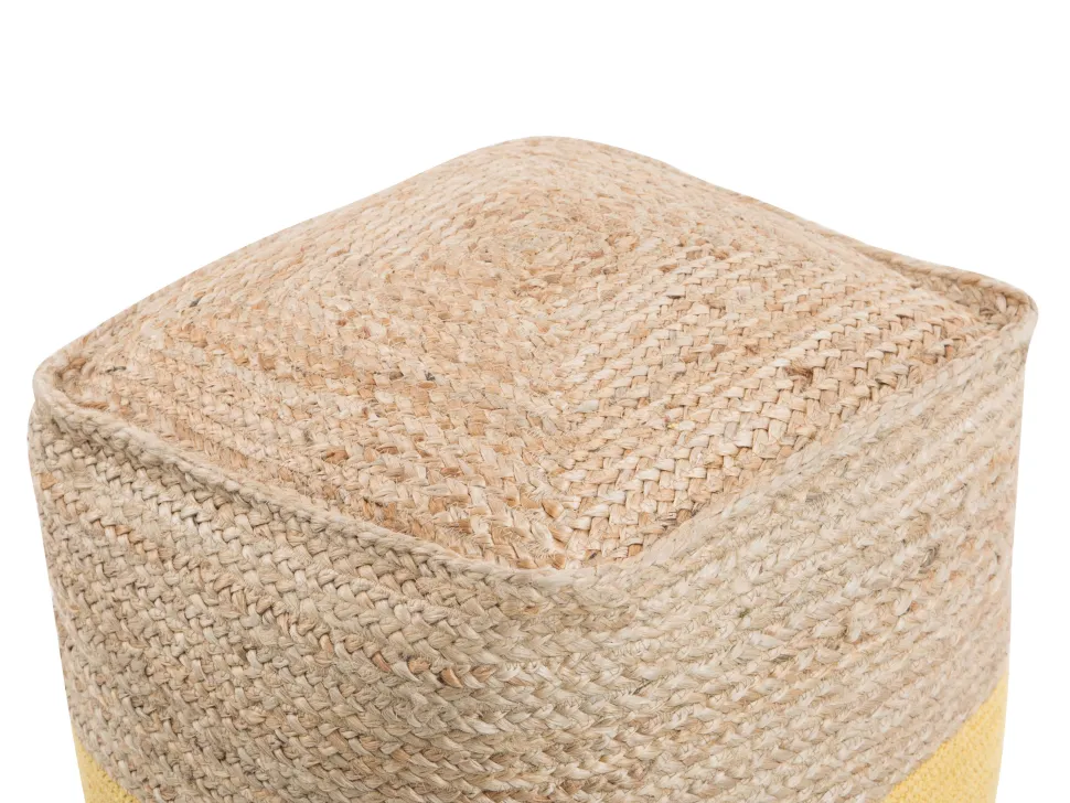 Beliani Keltainen Juuttirahi 44 X 44 Cm Kirama Discount