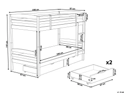 Beliani Kerrossanky Manty Säilytystila Valkoinen 90 X 200 Cm Regat Store