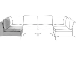 Beliani Keskimoduuli Sametti Harmaa Evja Store