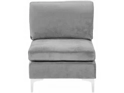 Beliani Keskimoduuli Sametti Harmaa Evja Store