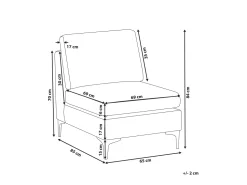 Beliani Keskimoduuli Sametti Harmaa Evja Store