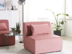 Beliani Keskimoduuli Vakosametti Vaaleanpunainen Lemvig Flash Sale