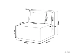 Beliani Keskimoduuli Vakosametti Vaaleanpunainen Lemvig Flash Sale