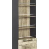 Beliani Kirjahylly 4 Hyllya Kaappi Vaalea Puu/Musta Salter Cheap