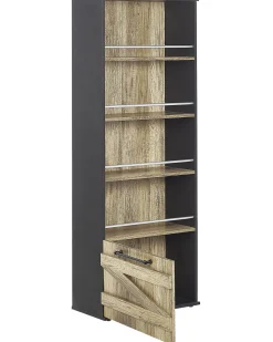 Beliani Kirjahylly 4 Hyllya Kaappi Vaalea Puu/Musta Salter Cheap