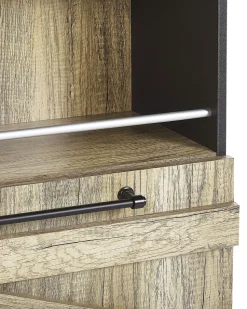 Beliani Kirjahylly 4 Hyllya Kaappi Vaalea Puu/Musta Salter Cheap