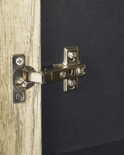 Beliani Kirjahylly 4 Hyllya Kaappi Vaalea Puu/Musta Salter Cheap