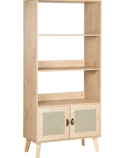 Beliani Kirjahylly 3 Hyllya Kaappi Vaalea Puu Parton Discount