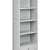 Beliani Kirjahylly 4 Hyllya Laatikko Vaaleanharmaa/Vaalea Puu Clio New