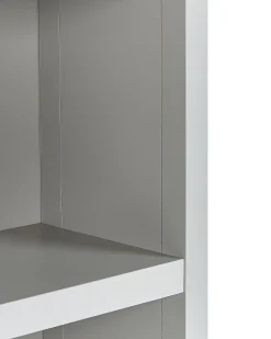 Beliani Kirjahylly 4 Hyllya Laatikko Vaaleanharmaa/Vaalea Puu Clio New