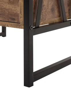 Beliani Kirjahylly 3 Hyllya Laatikko Tumma Puu Keene Hot