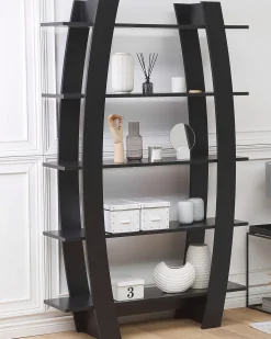 Beliani Kirjahylly 5 Hyllya Musta Kener Flash Sale