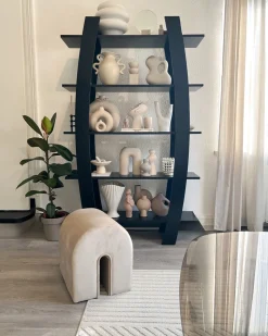 Beliani Kirjahylly 5 Hyllya Musta Kener Flash Sale