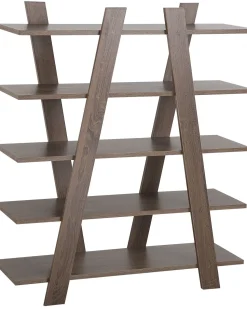 Beliani Kirjahylly 5 Hyllya Tumma Puu Escalante Cheap