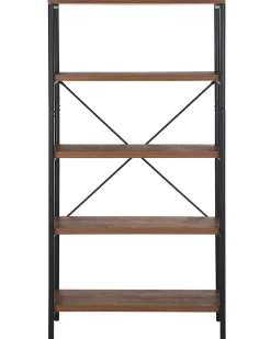 Beliani Kirjahylly 4 Hyllya Tumma Puu Brisbane Store