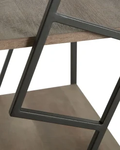 Beliani Kirjahylly 4 Hyllya Tumma Puu/Musta Forres Best