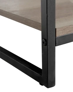 Beliani Kirjahylly 4 Hyllya Tumma Puu/Musta Forres Best