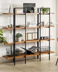 Beliani Kirjahylly 4 Hyllya Tumma Puu Compton Best Sale