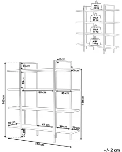 Beliani Kirjahylly 4 Hyllya Tumma Puu Compton Best Sale