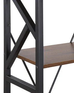 Beliani Kirjahylly 5 Hyllya Tumma Puu/Musta Dale Shop