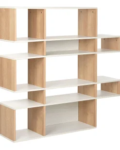 Beliani Kirjahylly 10 Hyllya Vaalea Puu/Valkoinen Amarilo Cheap