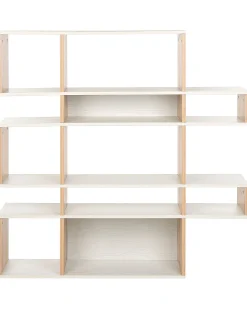 Beliani Kirjahylly 10 Hyllya Vaalea Puu/Valkoinen Amarilo Cheap
