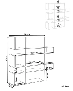 Beliani Kirjahylly 10 Hyllya Vaalea Puu/Valkoinen Amarilo Cheap