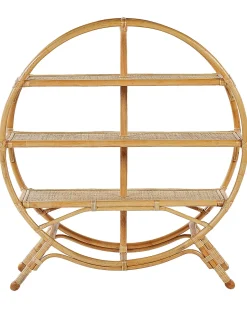 Beliani Kirjahylly Rottinki 3 Hyllya Luonnonvari Tuvalu Ii Shop