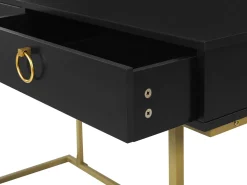 Beliani Konsolipoyta 2 Laatikkoa Musta/Kulta Westport Store