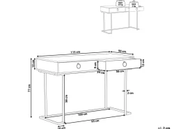 Beliani Konsolipoyta 2 Laatikkoa Musta/Kulta Westport Store